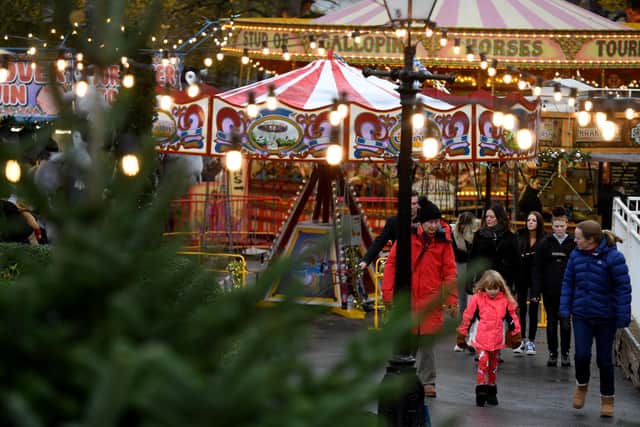 As well as The Harrogate Christmas Fayre stalls in the Cambridge Street area of the town centre, there was festive fun at Crescent Gardens. (Picture Gerard Binks)