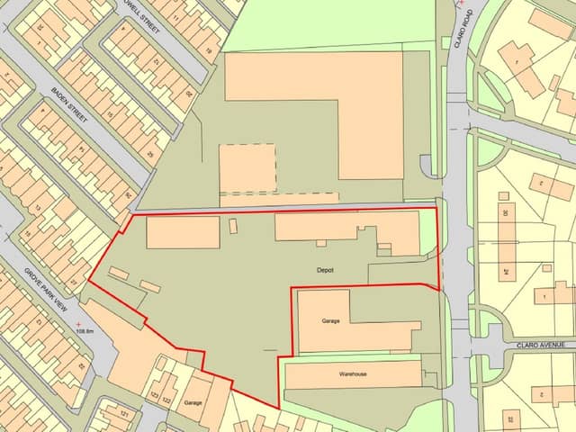 A map of future development - Located on Claro Road in Harrogate, the sale of the 1.32-acre Millennium Park site is being handled by Leeds-based property consultancy Walker Singleton. (Picture contributed)