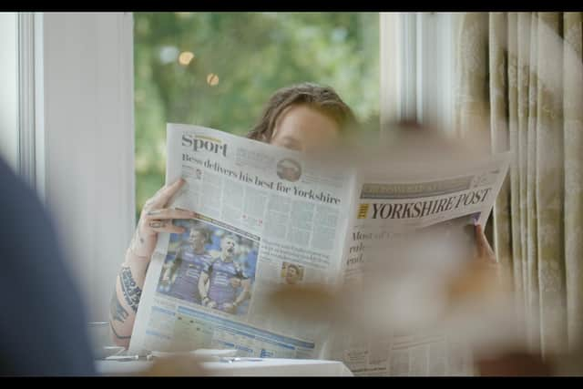 Afternoon tea with news you can trust, says Sean Bean, as he narrates a scene of a Yorkshire Post reader in Bettys Cafe Tea Room