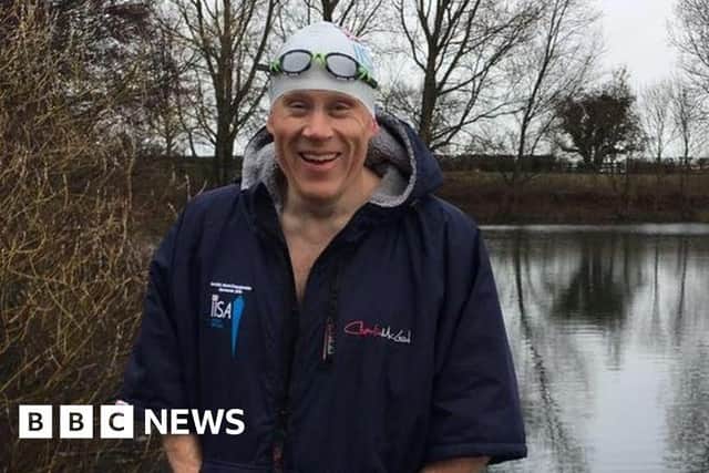 From Harrogate to endurance sporting glory on BBC TV News - Great Britain Ice Swimmer Jonty Warneken who recovered from amputation to achieve record-breaking success. (Picture contributed)