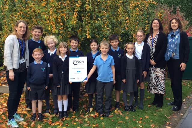 Children and staff at Rossett Acre Primary School are thrilled to have been awarded the PSQM