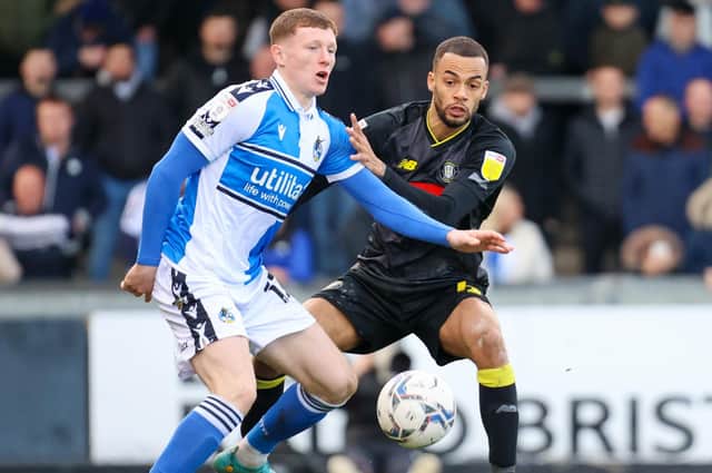 Harrogate Town were beaten 3-0 on their one-and-only previous visit to Bristol Rovers, back in the 2021/22 season. Pictures: Matt Kirkham