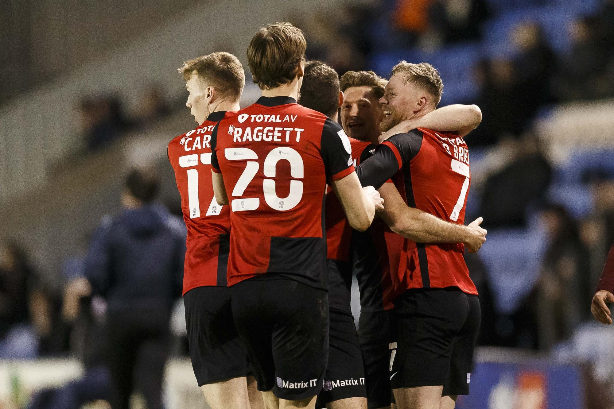 Aiden O'Brien is congratulated for his first-half goal     Picture: Daniel Chesterton/phcimages.com