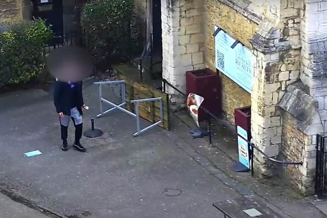 A still from the CCTV footage