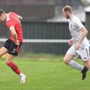 Ewan Gregson was on target for Knaresborough Town during their FA Vase defeat at Seaham Red Star. Pictures: Gerard Binks