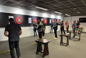 Action from the Manhattan Darts League. Picture: Submitted