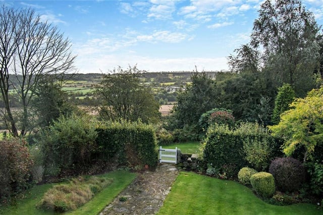 Established gardens have a stunning backdrop.