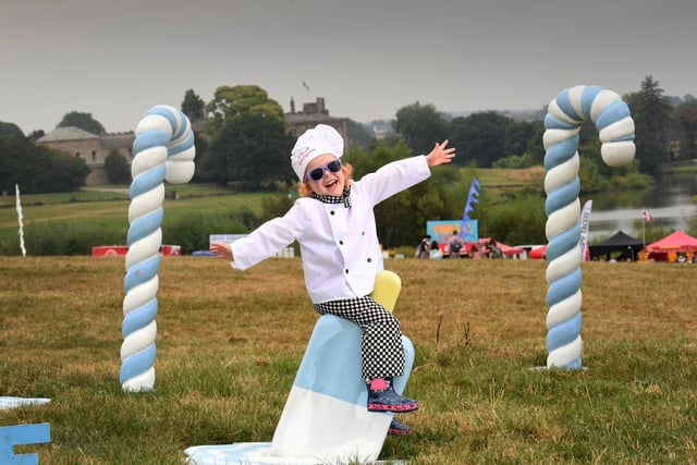 Imogen Bowley (aged 5) enjoying herself at the festival