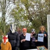 Keep Knox Natural campaigners during a pop-up event in Harrogate against plans for new housing near Knox Lane at Bilton.