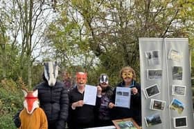 Keep Knox Natural campaigners during a pop-up event in Harrogate against plans for new housing near Knox Lane at Bilton.