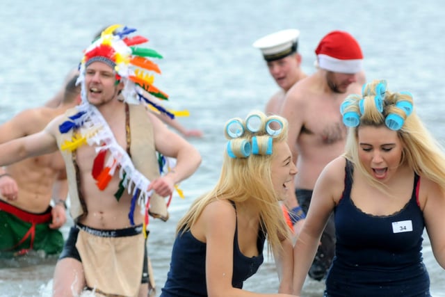 A reminder from the St Clares Hospice 2012 Boxing Day Dip at Sandhaven Beach. Can you spot a familiar face?