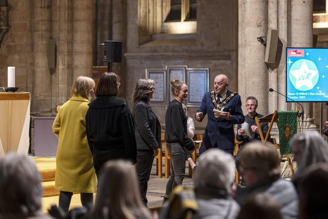 The Mayor of Ripon , coun Sid Hawke, presented the awards throughout the evening.