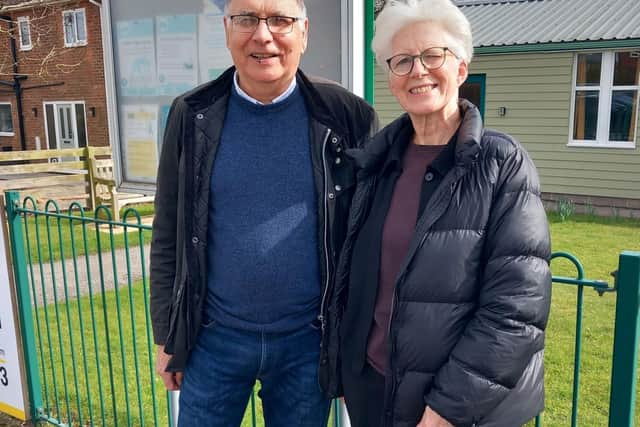 David Parry of the Harlow Community Centre Association with Kate Culverhouse of the Banks Group