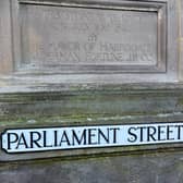 New sign installed - A key feature on one of Harrogate’s most important Victorian streets, Harrogate Advertiser reader Bernard Higgins noticed how “tired” the old street sign on Parliament Street had become over the years. (Picture contributed)