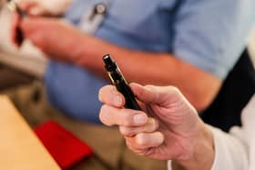 Participant of a community stop smoking service using a vape as part of their quit attempt
