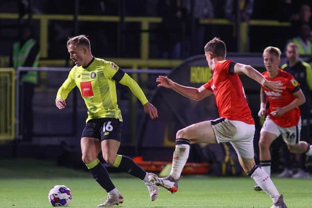Alex Pattison failed to capitalise on an early opportunity to give Harrogate Town the lead against Salford City.