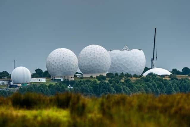 A man who was posing as an MI6 agent took an array of weapons and knives to RAF Menwith Hill near Harrogate