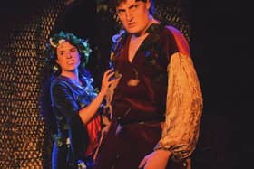 Carole Carpenter and Matthew Weilding as Titania and Oberon King and Queen of the Fairies in Harrogate Dramatic Society's production of The Mechanicals (Photo: Anna Weilding Photography.)