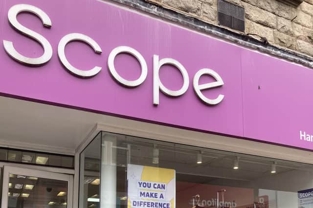 Scope charity shop in Harrogate.