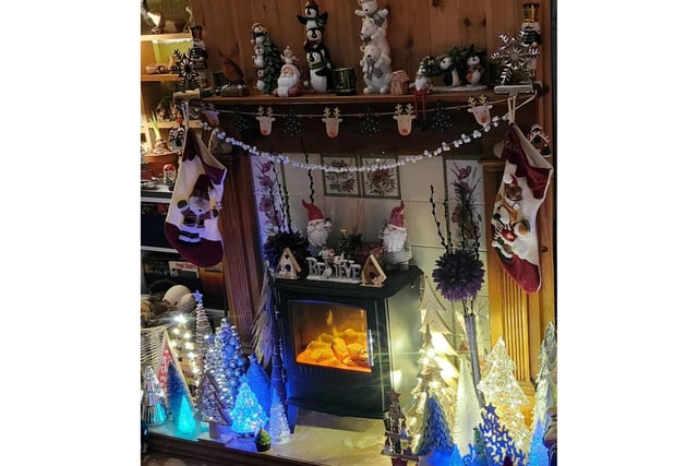 We love this festive fireplace sent in by Jo Hood.