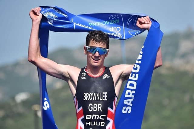 Harrogate 10k race guest - Yorkshire's Olympic gold medallist Jonny Brownlee.(Picture Janos M Schmidt /World Triathlon)