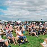 Attendees soak up the sun on The Stray. (Pic credit: Stephen Midgely Breakpoint Media / Harrogate Food and Drink Festival)