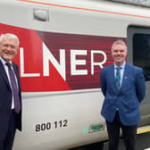 Harrogate and Knaresborough MP Andrew Jones met with David Flesher, Commercial Director at LNER, to talk about London services and the upgrades. (Picture contributed)