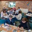 ​Dot, Julie, Michelle, Jed, Ruth, Chris, Jacqui, Margaret and Ann enjoying a Ripon Renew session at Holy Trinity Church.
Photo taken by Ben Colson.