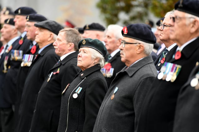 Veterans pay tribute to the fallen during a two minute silence