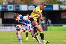 Jack Muldoon was on target as Harrogate Town ended a run of 10 matches without a win by beating Hartlepool United 2-1 at Wetherby Road. Picture: Matt Kirkham