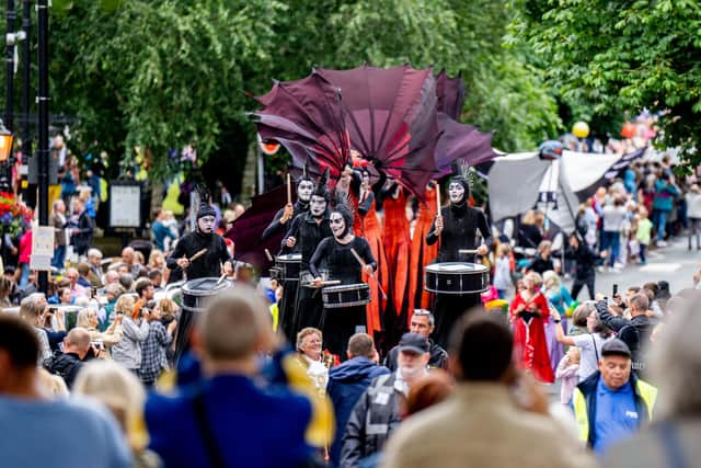 Members of dance and theatre groups will take part in the annual Harrogate International Festivals' Carnival in Harrogate on Sunday. (Picture HIF Charlotte Graham)