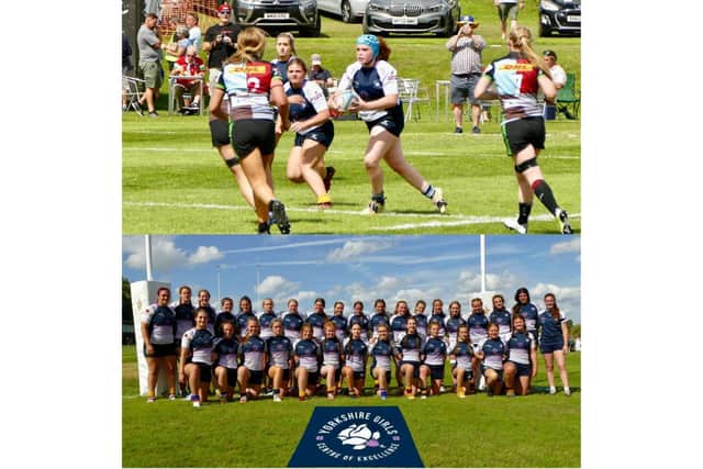 Pictured: Ripon Grammar girls rugby team in action.