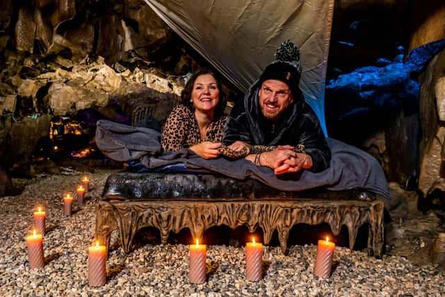 Lisa Bowerman and Nick Markham, the owners of Stump Cross Caverns, Greenhow Hill, Pateley Bridge, Harrogate. (Picture James Hardisty)