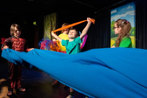Youth Theatre members performing in The Wind and The Willows at the theatre Studio.