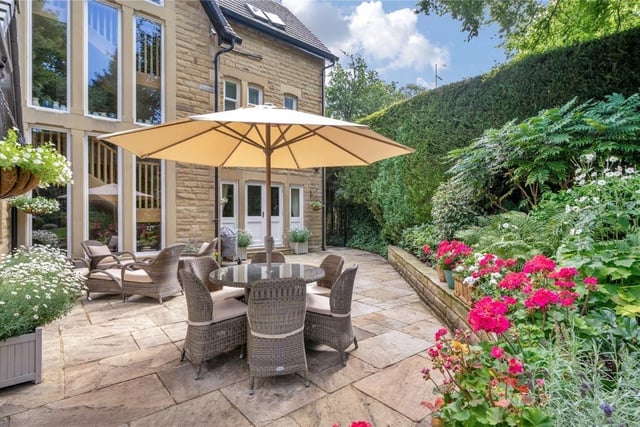 A sheltered outdoor area is ideal for al fresco dining.