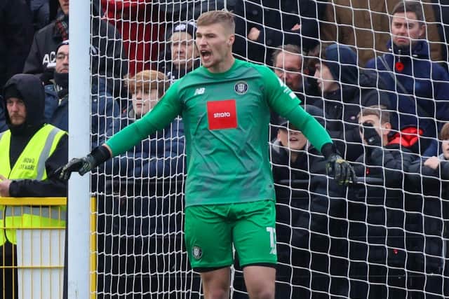 Former Manchester City goalkeeper Lewis Thomas joined Harrogate Town in the summer following his release by Premier League Burnley.