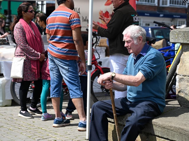 Ripon Market Square had residents taking a moment to enjoy the soaring temperatures.