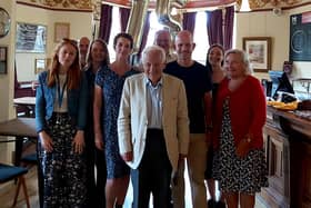 Flashback to earlier this month when the late Jim Clark celebrated his 75th birthday with his son and the staff of Harrogate Theatre shortly before his death.