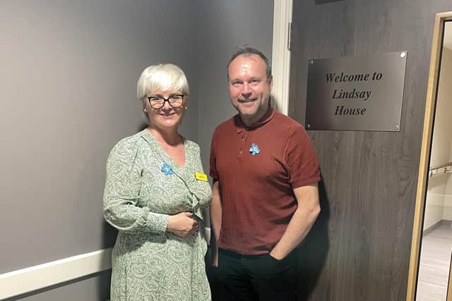Vida Healthcare’s latest care home Vida Court in Harrogate – Pictured are Lindsay House are Sharon Oldfield, Home Manager, and James Rycroft, Managing Director.