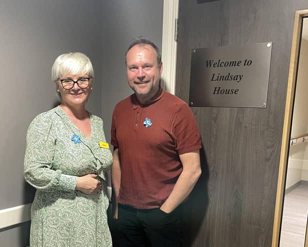 Vida Healthcare’s latest care home Vida Court in Harrogate – Pictured are Lindsay House are Sharon Oldfield, Home Manager, and James Rycroft, Managing Director.