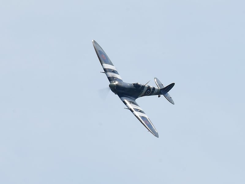 The Spitfire plane making an appearance at the event with a special flypast on Sunday afternoon