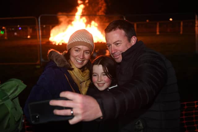 Visitors of all ages enjoyed the bonfire and fireworks display hosted by Harrogate Round Table