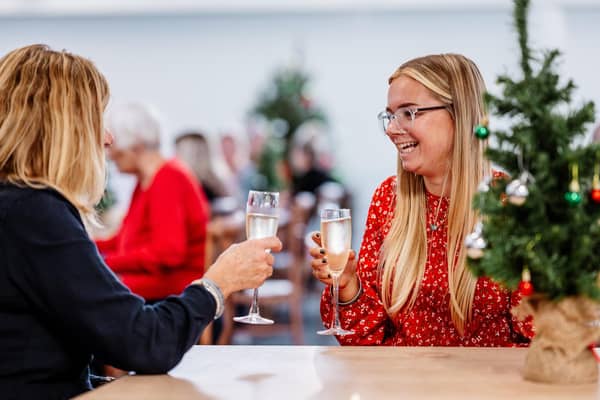 Cheers ... food and drink play a big park in the Country Living Christmas Fair at Harrogate Convention Centre