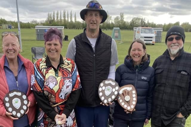 From left, Carol Fairbrother, Caron Kolowiecki, Ian Harris, Fiona Harris and Steve Kolowiecki. Picture: Submitted