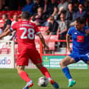 Harrogate Town were beaten 2-1 on their previous visit to Accrington Stanley's Wham Stadium. Picture: Matt Kirkham
