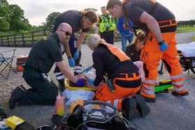 A man who survives a horrific motorbike crash near Harrogate is set to feature in the latest episode of Yorkshire Air Ambulance's TV series