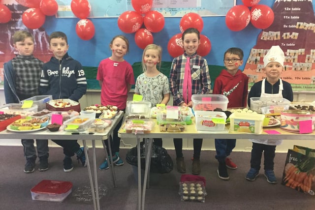 Pupils at Seahouses Primary School raised funds for Comic Relief on Red Nose Day in 2017.