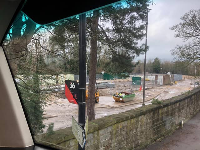 What appears to be foundations are being laid at a 3,651 sq m site at New Park in Harrogate as work finally gets under way on a new Tesco superstore. (Picture contributed)