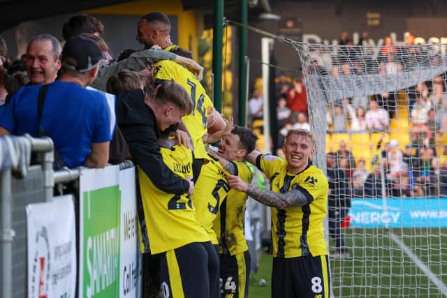 Harrogate Town were unable to carry the 'ecstasy' of their late winner against Carlisle into their game with Newport. Picture: Matt Kirkham