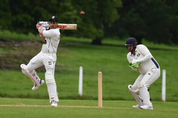 Naveed Andrabi batting for Arthington CC during Saturday's Theakston Nidderdale League victory over Masham. Pictures: Gerard Binks